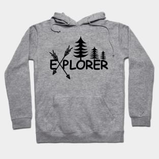 Explorer Outdoors Black Design Hoodie